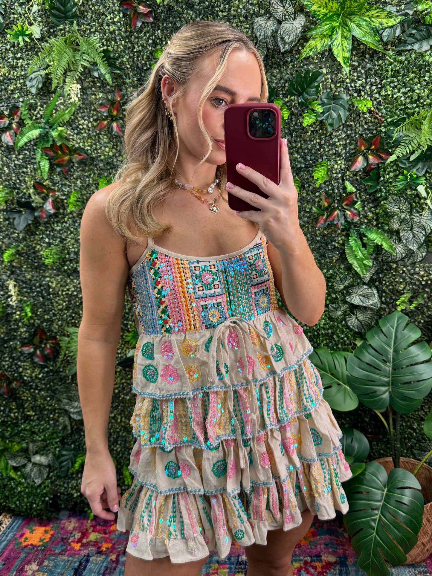 Gypsy Soul Cream Ruffle Dress - 3