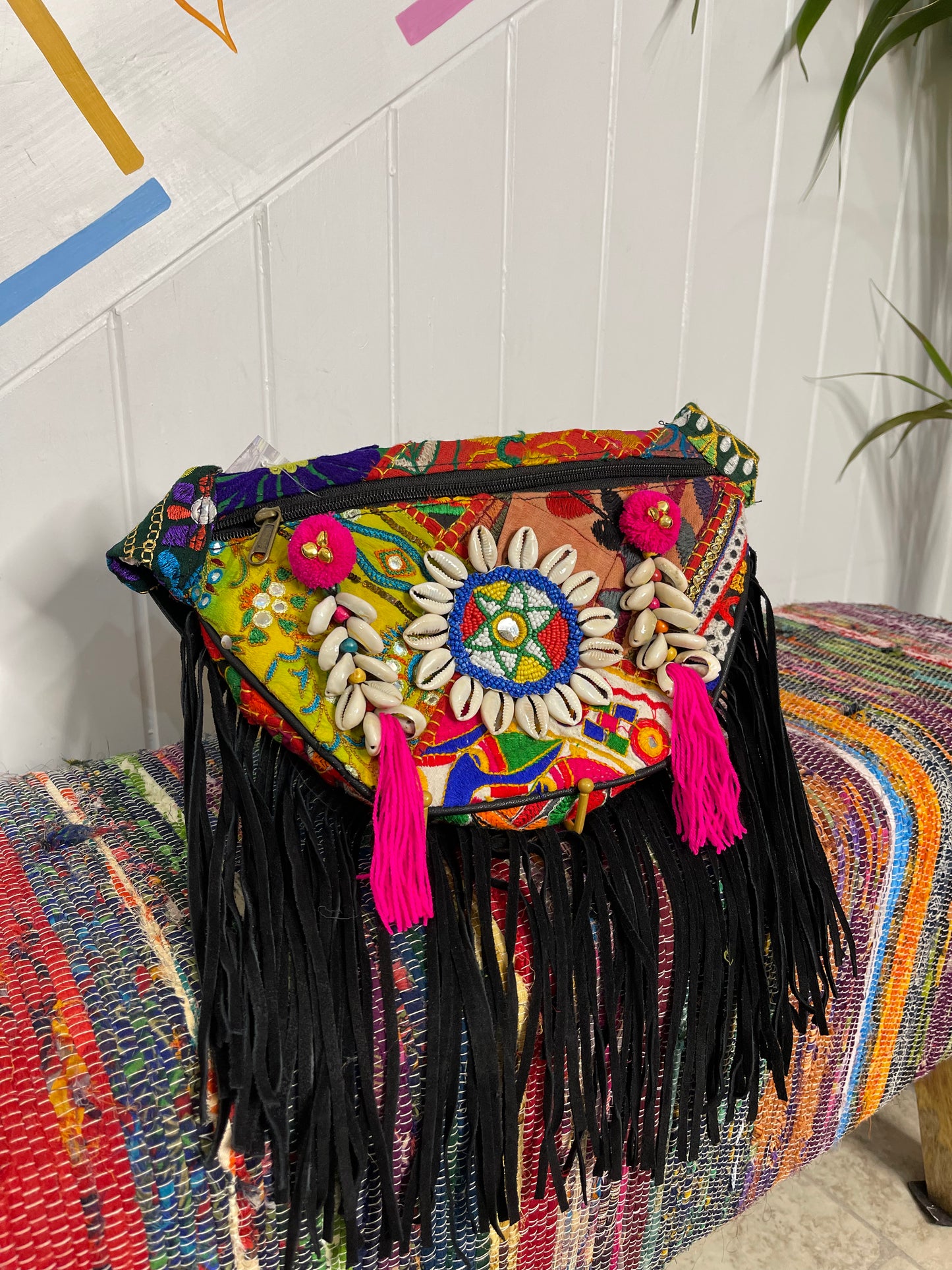 Boho Black Bumbag - 1