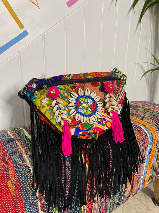 Boho Black Bumbag - 1
