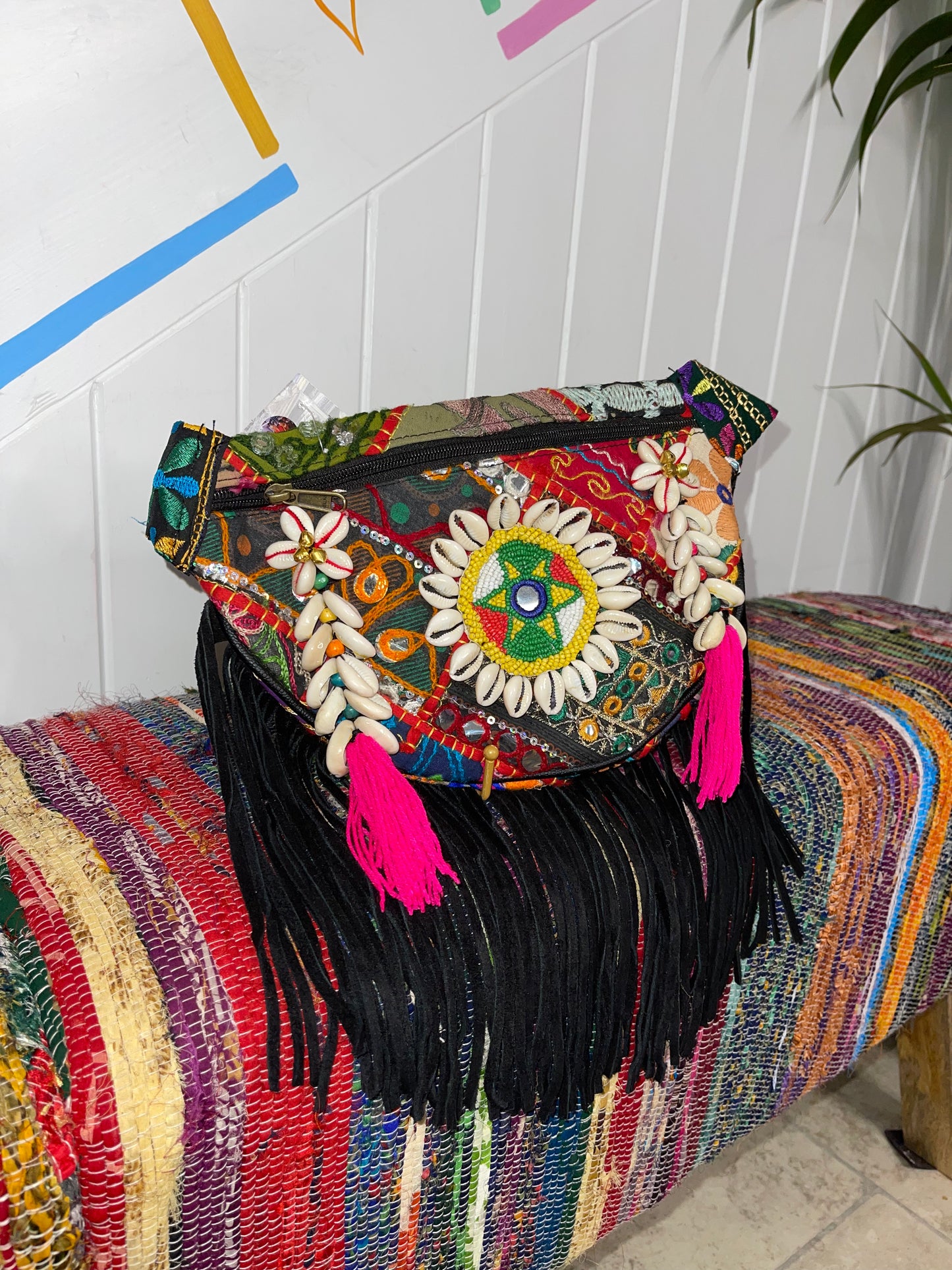 Boho Black Bumbag - 2