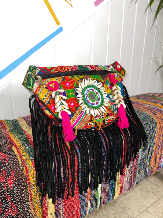 Boho Black Bumbag - 4