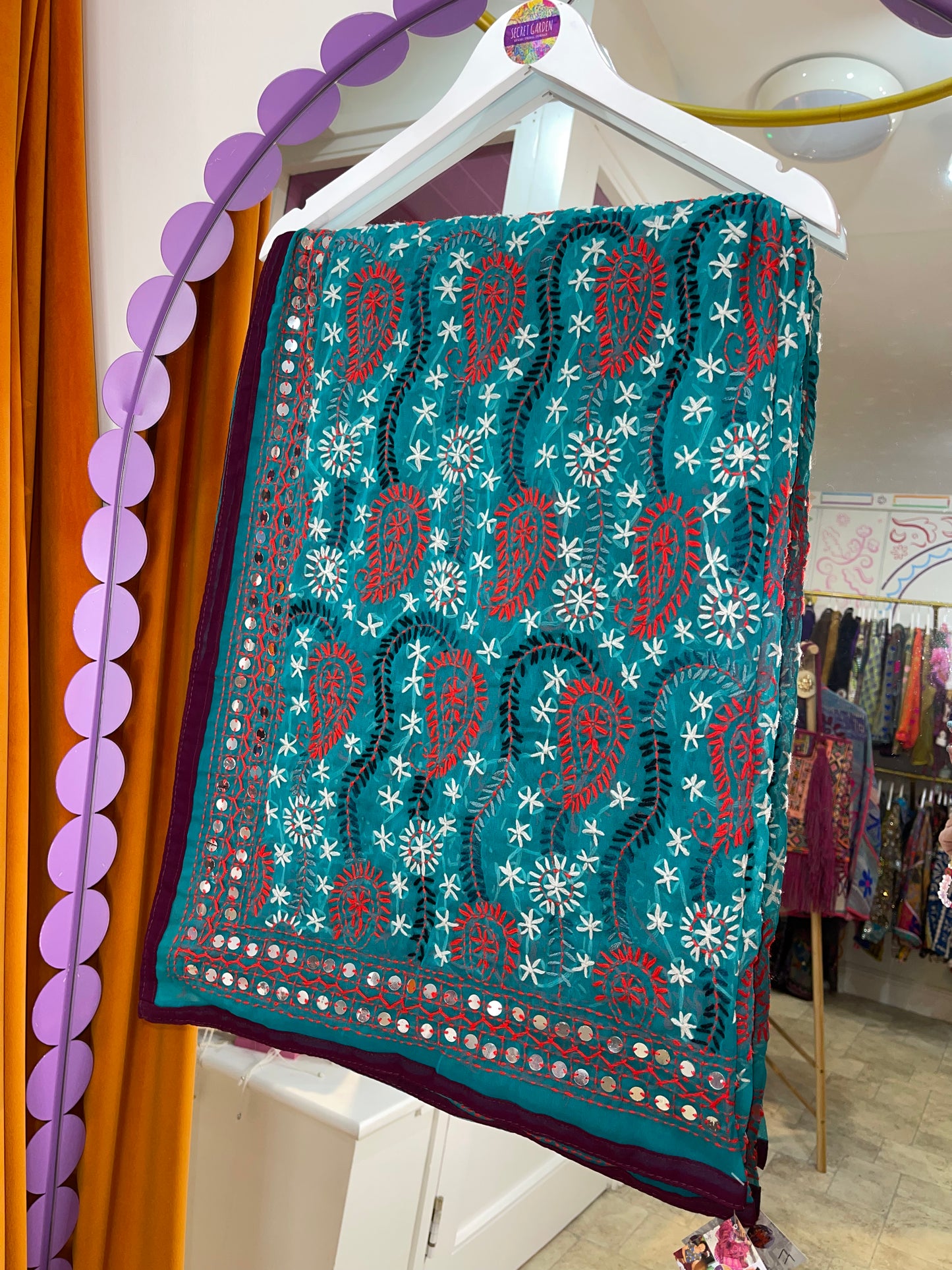 Phulkari Wool Scarf - 77