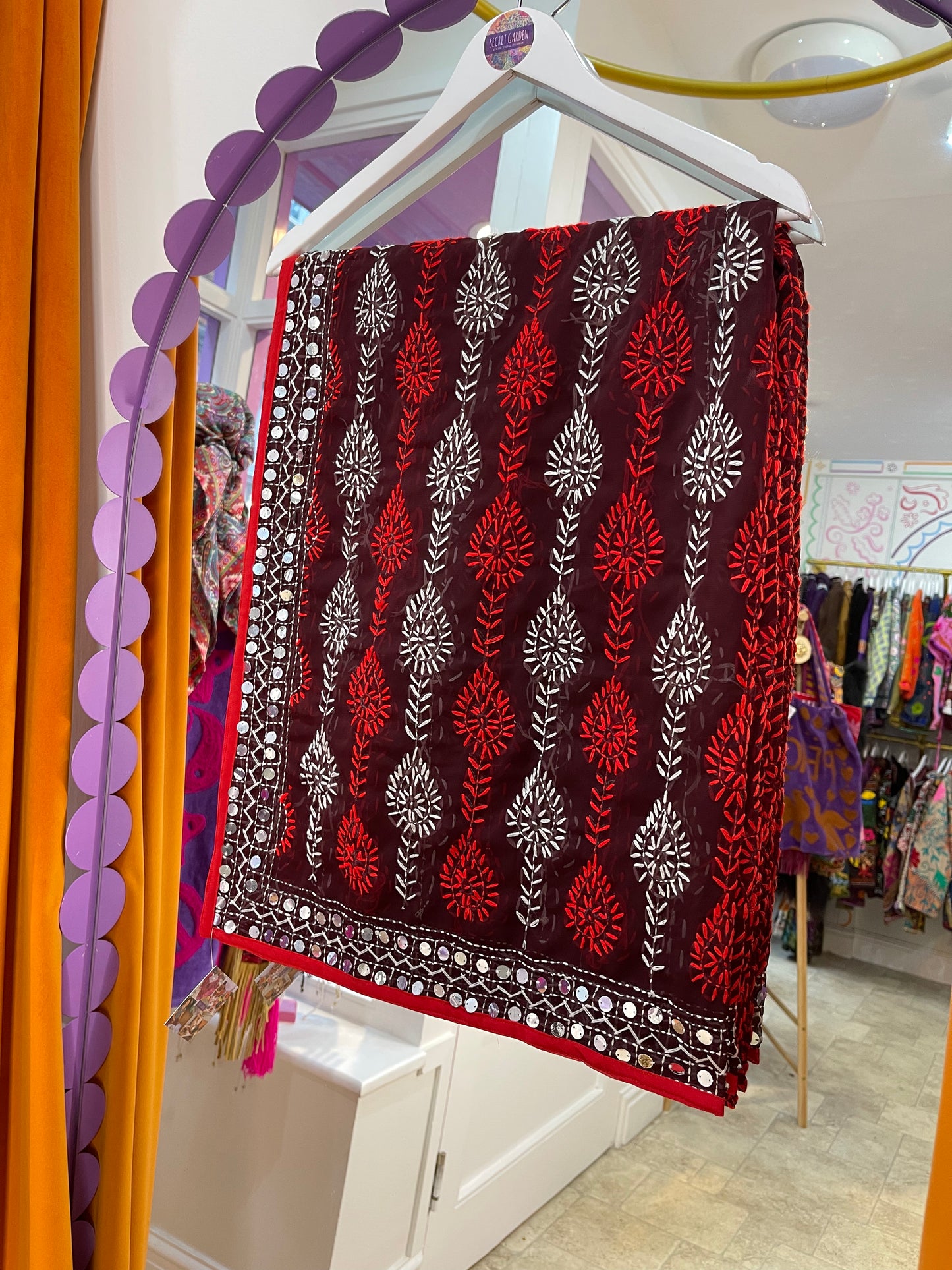 Phulkari Wool Scarf - 12