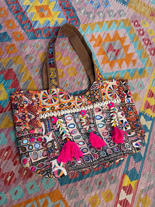 Vintage Shoulder Banjara Tote Bag - 4