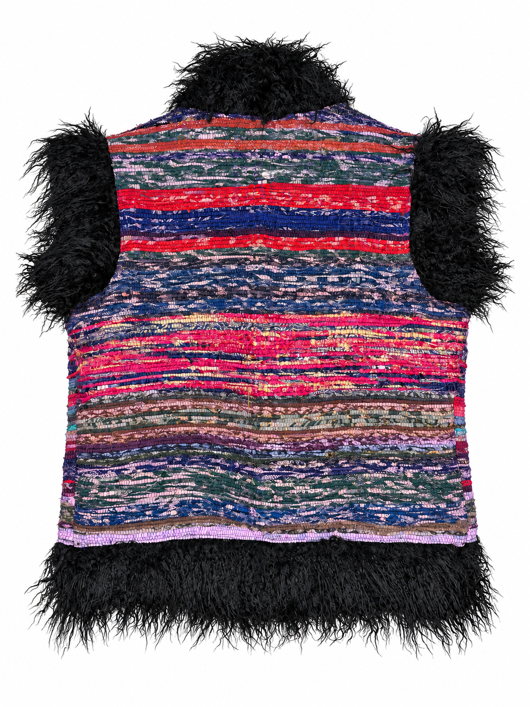 Faux Fur Rag Rug Gilet - 1