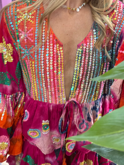 Gypsy Soul Maxi Kimono Ruffle Jacket