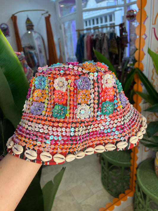 Sequin & Shell Bucket Hat - 2
