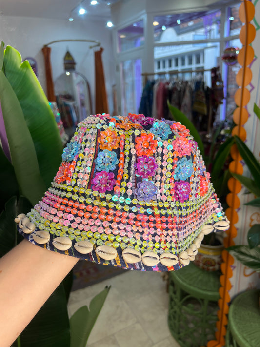 Sequin & Shell Bucket Hat - 3