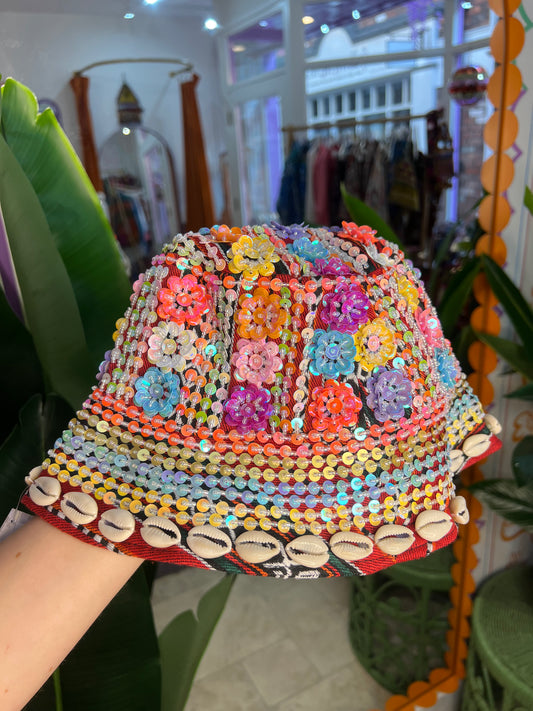 Sequin & Shell Bucket Hat - 5