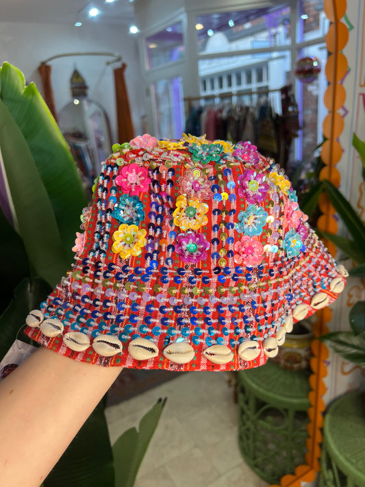 Sequin & Shell Bucket Hat - 6