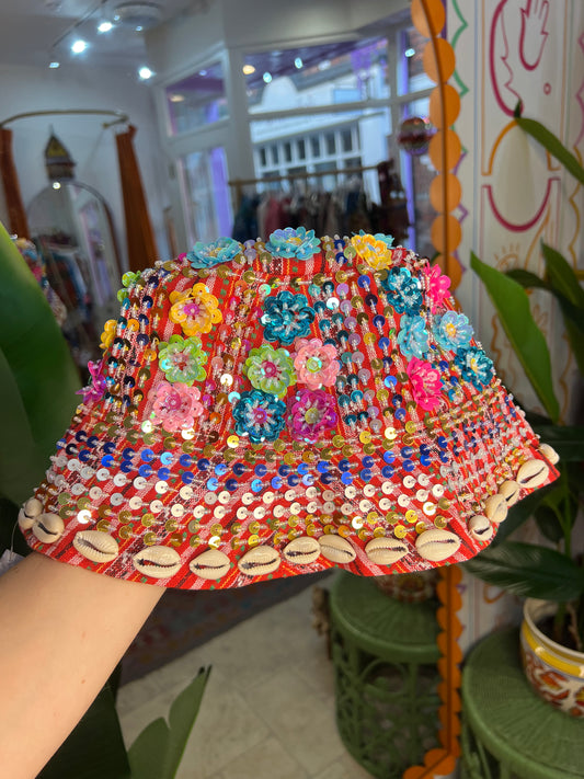 Sequin & Shell Bucket Hat - 7
