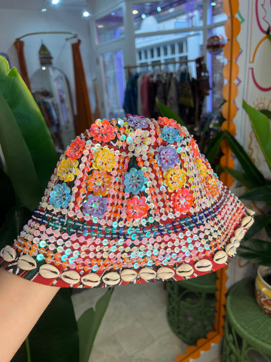 Sequin & Shell Bucket Hat - 10