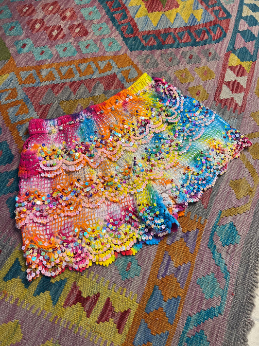 Gypsy Soul Embellished Tie Dye Shorts - 1