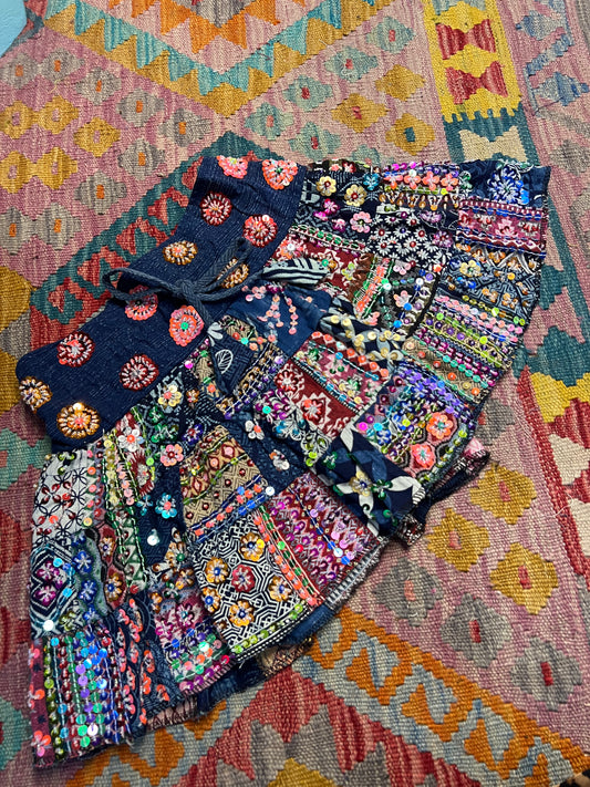 Gypsy Soul Mini Patchwork Skirt - 4
