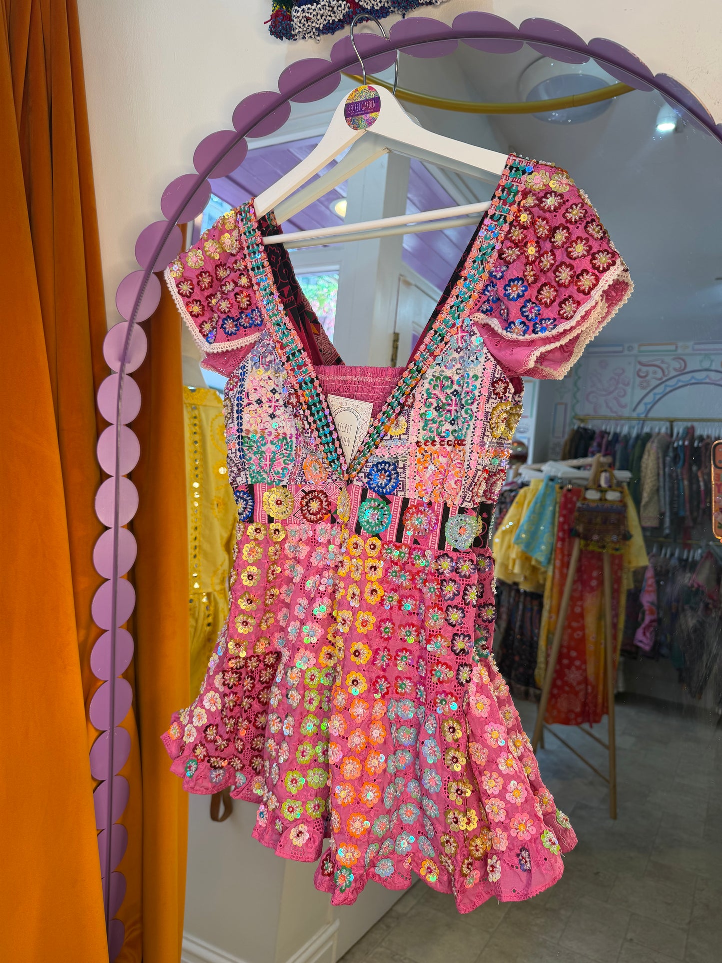Gypsy Soul Tassel Broderie Anglaise Pink Top
