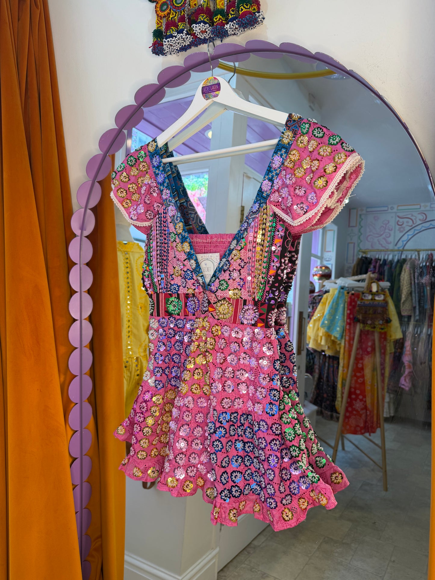 Gypsy Soul Tassel Broderie Anglaise Pink Top
