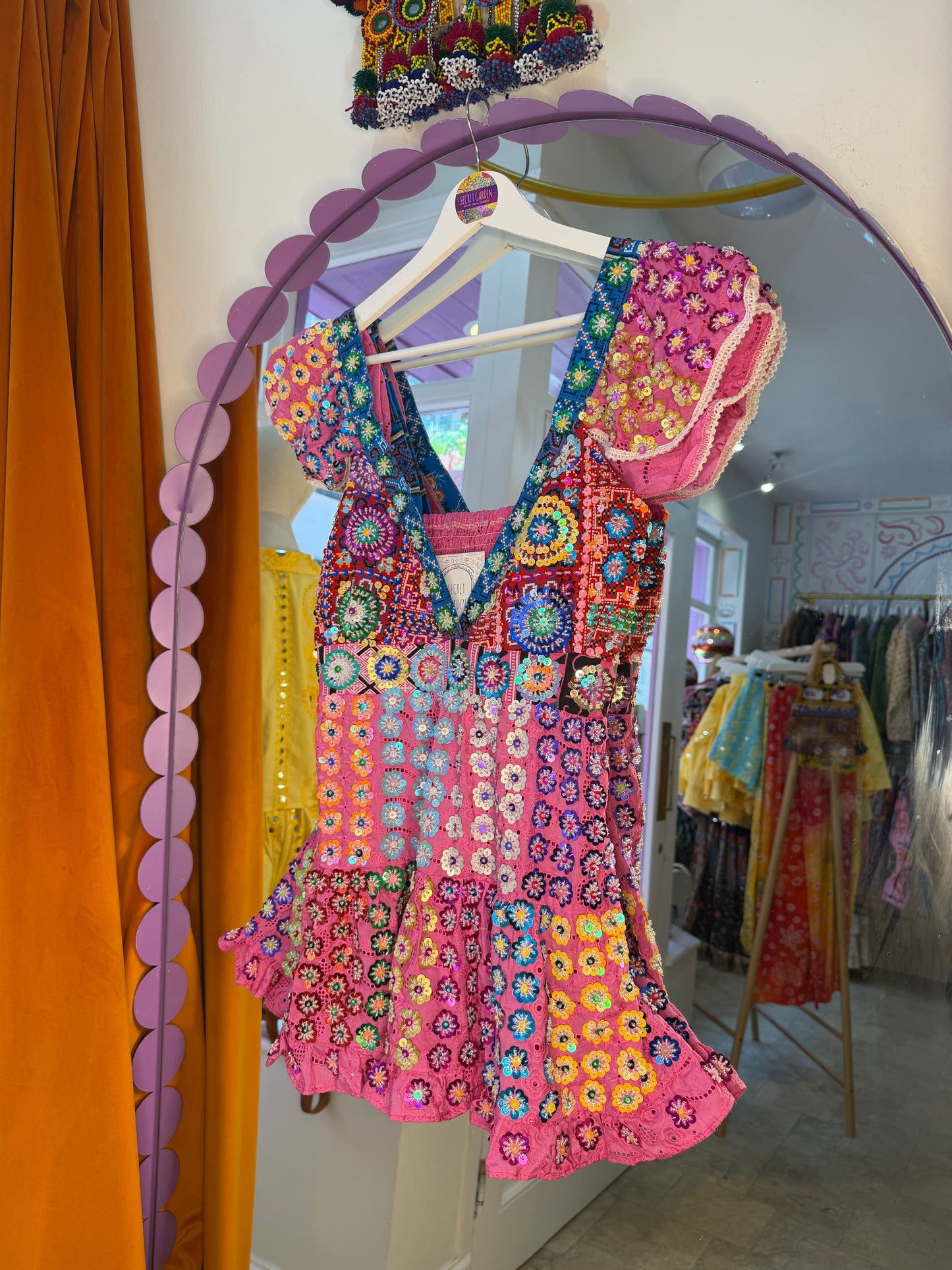 Gypsy Soul Tassel Broderie Anglaise Pink Top