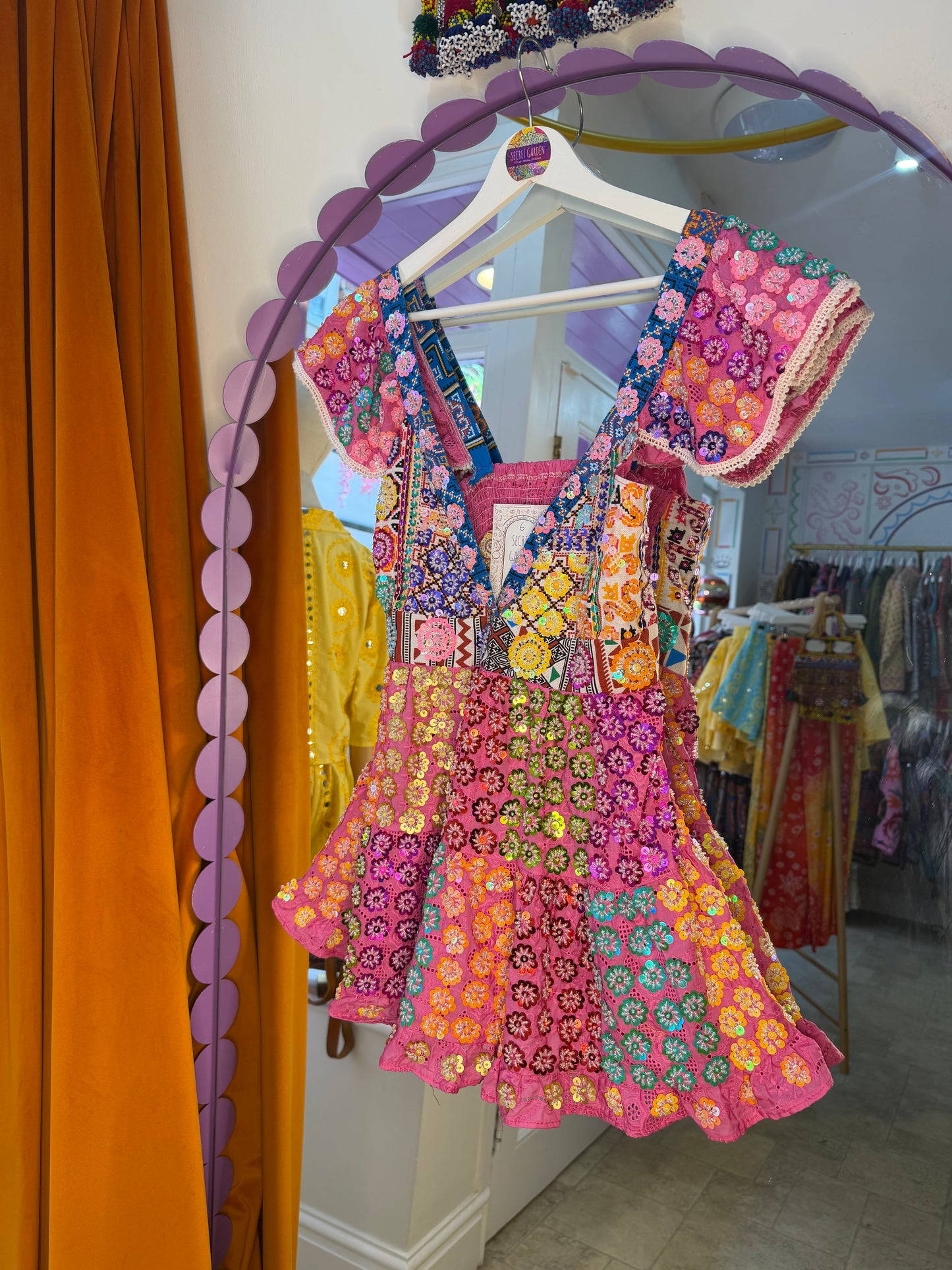 Gypsy Soul Tassel Broderie Anglaise Pink Top