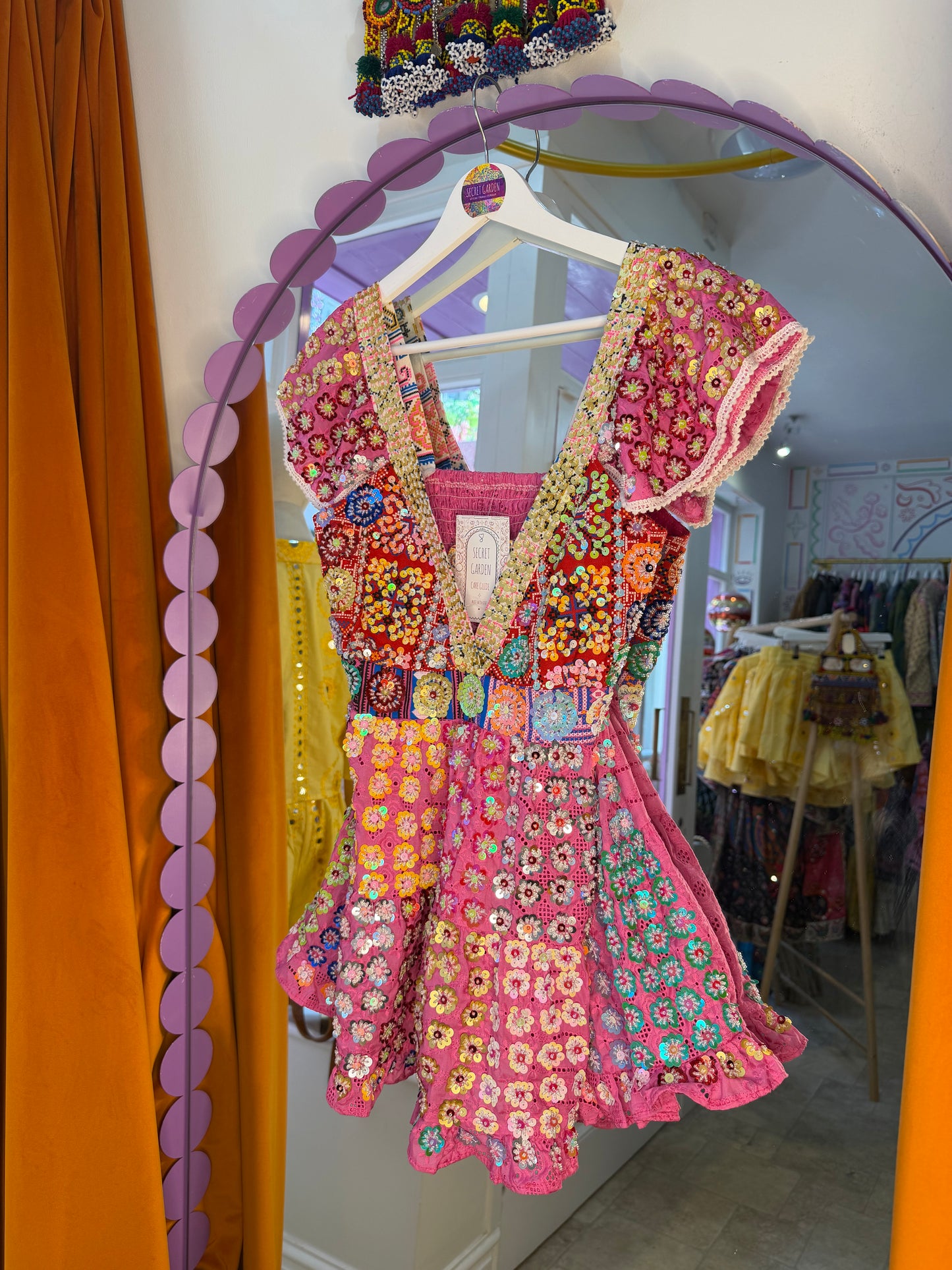 Gypsy Soul Tassel Broderie Anglaise Pink Top
