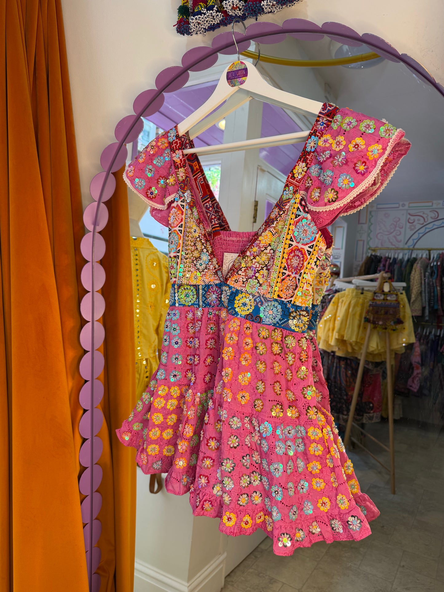 Gypsy Soul Tassel Broderie Anglaise Pink Top