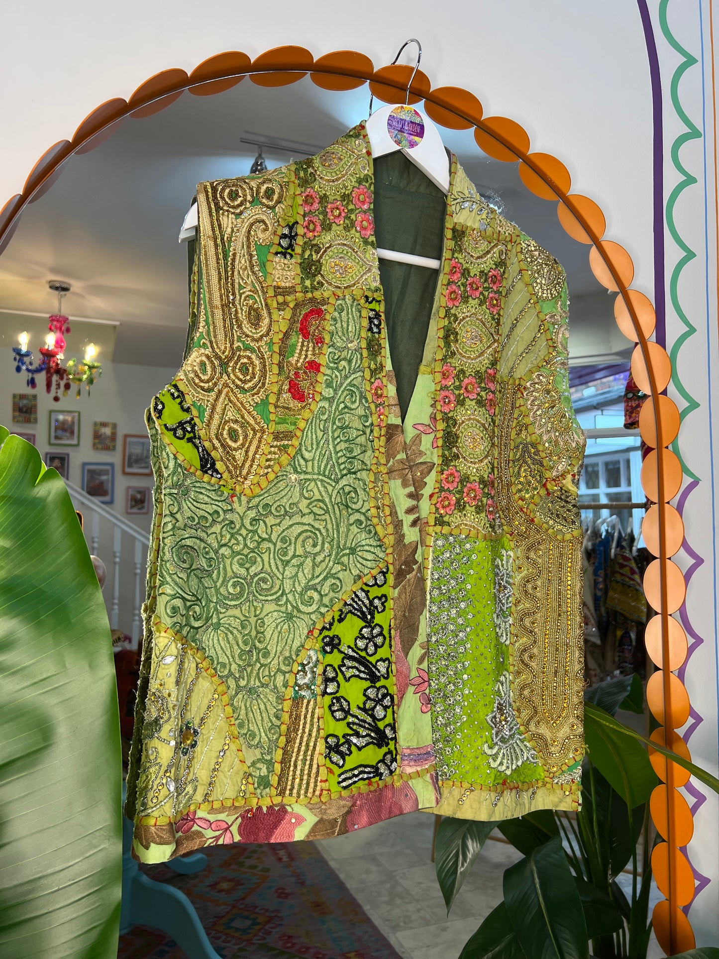 Tapestry Vintage Waistcoat - Green