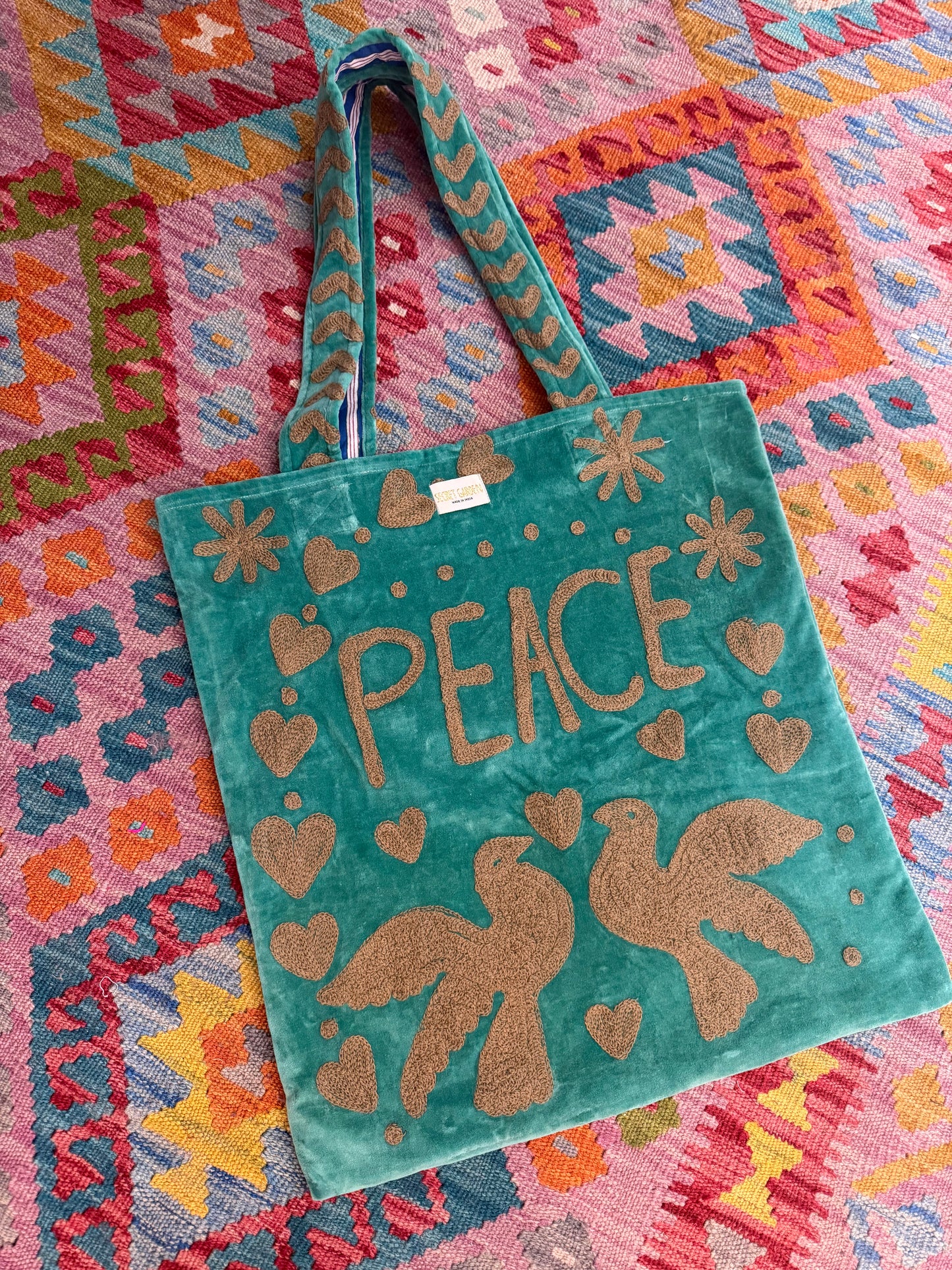 Peace & Love Tote Bags