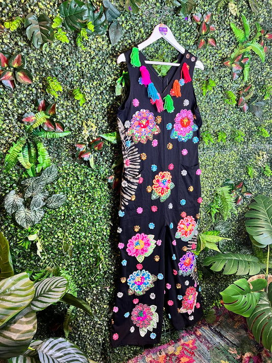 Gypsy Soul Flower Sequin Jumpsuit